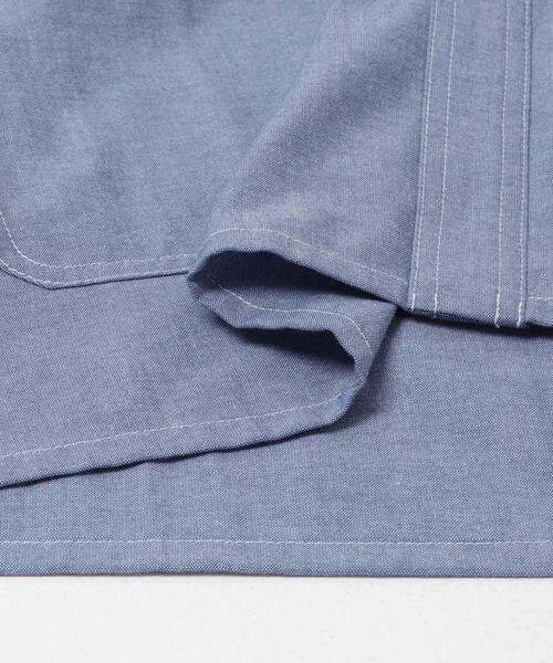 ITEMS URBANRESEARCH（アイテムズ アーバンリサーチ）の「Wステッチ シャンブレー カバーオールシャツ（シャツ/ブラウス・メンズ・ネイビー/ブラック・LARGE/MEDIUM）」の18枚目の写真