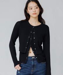 SENEE（セニー）の「layered rib cardigan（レイヤードリブカーディガン）（カーディガン/ボレロ）」