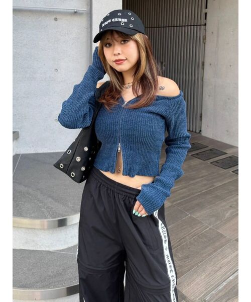 EVRIS(エヴリス)の「モールジップオフショルニットトップス 秋服(ニット/セーター・レディース・ネイビー/ベージュ/ブラック/レッド・FREE)」の22枚目の写真