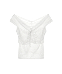 DRAPED LACE CAMI TOP_IVORY