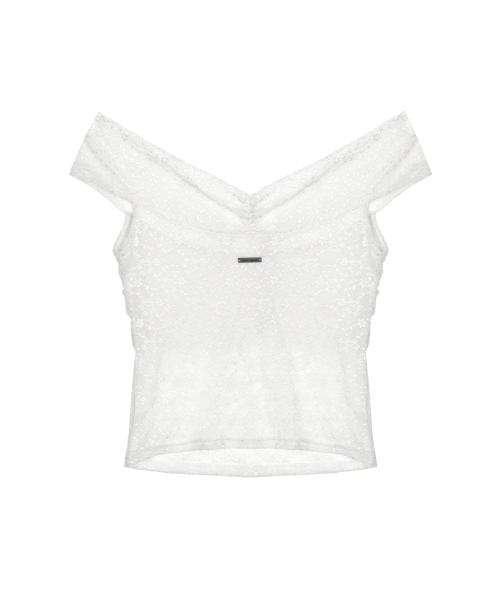 NICK&NICOLE(ニックアンドニコール)の「DRAPED LACE CAMI TOP_IVORY(Tシャツ/カットソー・レディース・その他・FREE)」の2枚目の写真