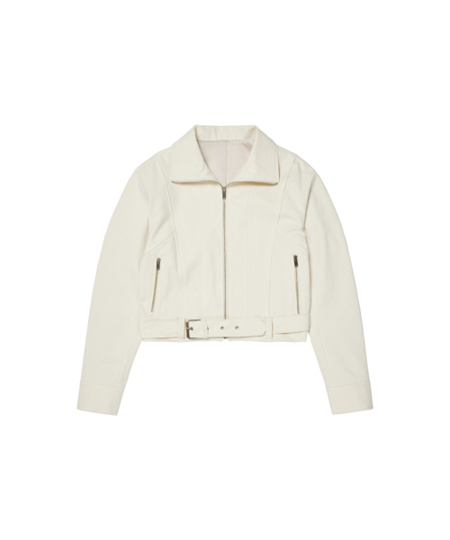 DEINET(ダイニット)の「DEINET BELTED COTTON JACKET IN CREAM(その他アウター・レディース・その他・FREE)」の1枚目の写真