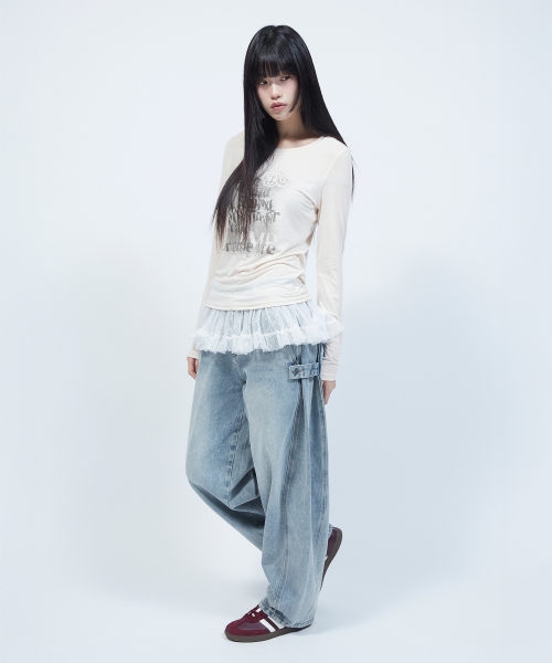LMR(エルエムアール)の「ソフトスリムボートネックグラフィック長袖Tシャツアイボリー(Tシャツ/カットソー・レディース・アイボリー・SMALL/MEDIUM)」の11枚目の写真