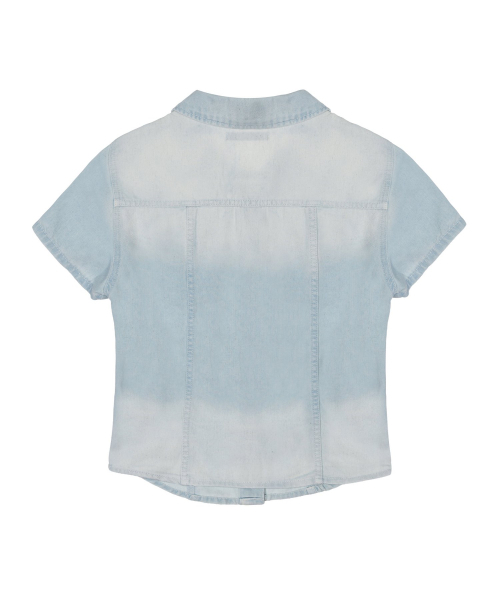 NICK&NICOLE(ニックアンドニコール)の「DENIM SHORT POCKET SHIRT_LIGHT BLUE(シャツ/ブラウス・レディース・その他・MEDIUM/LARGE)」の2枚目の写真