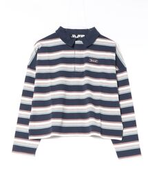 ROXY BUTTERFLY POLO バタフライロゴボーダー長袖ポロシャツ 【2026年秋冬モデル】