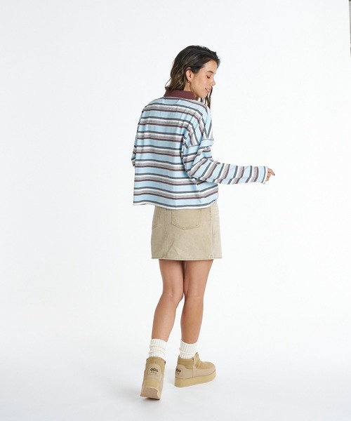 ROXY(ロキシー)の「ROXY BUTTERFLY POLO バタフライロゴボーダー長袖ポロシャツ 【2026年秋冬モデル】/ロキシー(ポロシャツ・レディース・ネイビー/ナチュラル/ブルー・LARGE/MEDIUM/SMALL)」の21枚目の写真
