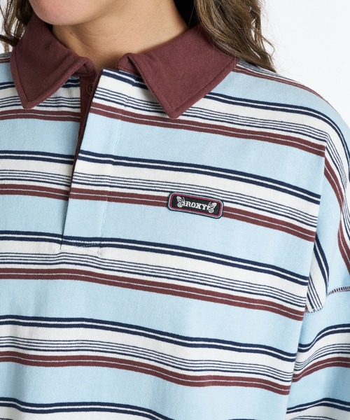 ROXY(ロキシー)の「ROXY BUTTERFLY POLO バタフライロゴボーダー長袖ポロシャツ 【2026年秋冬モデル】/ロキシー(ポロシャツ・レディース・ネイビー/ナチュラル/ブルー・LARGE/MEDIUM/SMALL)」の22枚目の写真