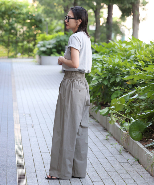 JOURNAL STANDARD(ジャーナルスタンダード)の「《追加6》【撥水/接触冷感/洗える/UVカット】リネンナイロンストレッチワイドパンツ(その他パンツ・レディース・グレー/ブラック・36/38/40/34)」の12枚目の写真