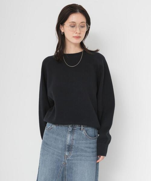 URBAN RESEARCH(アーバンリサーチ)の「コットンカシミヤスウェットニット(ニット/セーター・レディース・グレー/オフホワイト/ブルー系その他・FREE)」の1枚目の写真