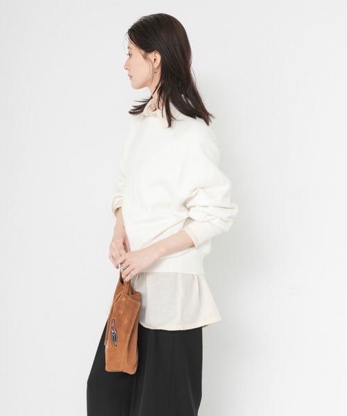 URBAN RESEARCH(アーバンリサーチ)の「コットンカシミヤスウェットニット(ニット/セーター・レディース・グレー/オフホワイト/ブルー系その他・FREE)」の21枚目の写真