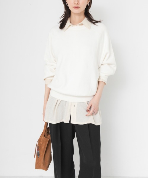 URBAN RESEARCH(アーバンリサーチ)の「コットンカシミヤスウェットニット(ニット/セーター・レディース・グレー/オフホワイト/ブルー系その他・FREE)」の18枚目の写真