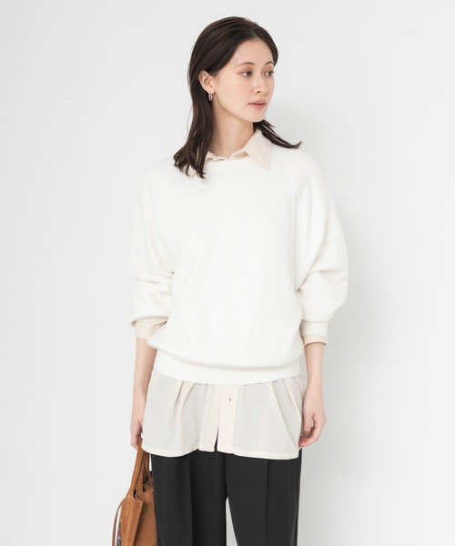 URBAN RESEARCH(アーバンリサーチ)の「コットンカシミヤスウェットニット(ニット/セーター・レディース・グレー/オフホワイト/ブルー系その他・FREE)」の19枚目の写真