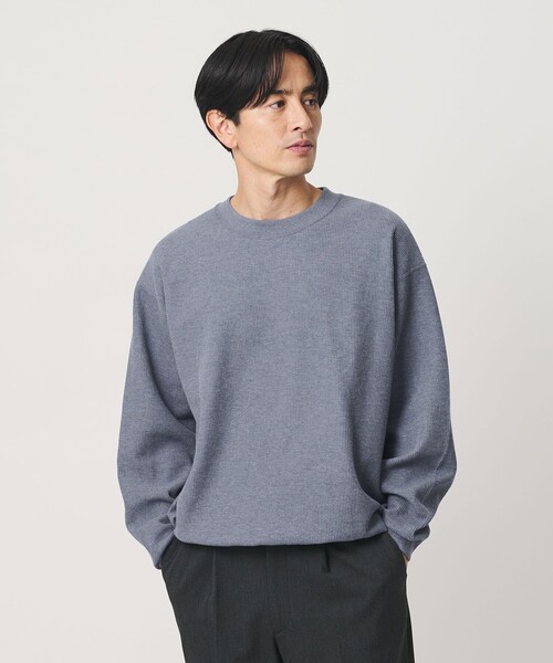 BEAUTY&YOUTH UNITED ARROWS（ビューティーアンドユースユナイテッドアローズ）の「メランジ ワッフル バルーン カットソー（Tシャツ/カットソー・メンズ・ロイヤルブルー/ナチュラル/ダークグレー・XL/L/M/S）」の16枚目の写真