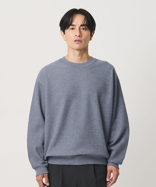 BEAUTY&YOUTH UNITED ARROWS（ビューティーアンドユースユナイテッドアローズ）の「メランジ ワッフル バルーン カットソー（Tシャツ/カットソー・メンズ・ロイヤルブルー/ナチュラル/ダークグレー・XL/L/M/S）」の18枚目の写真