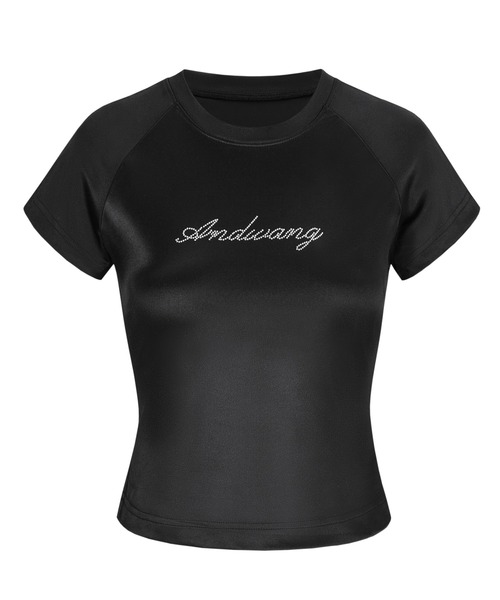 andwang(アンドワン)の「AND bijou tee(Tシャツ/カットソー・レディース・ホワイト/ブラック・FREE)」の2枚目の写真