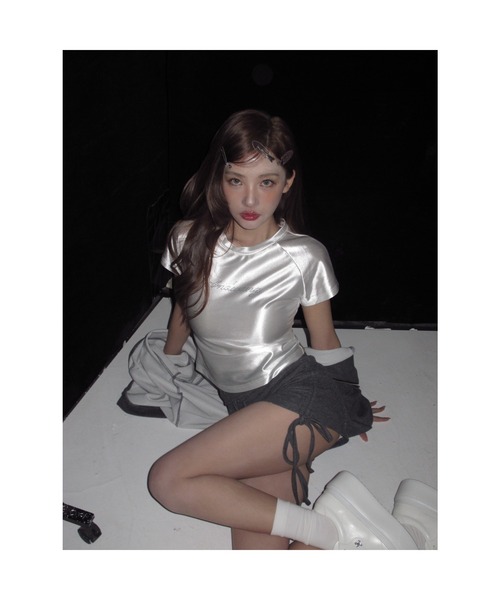 andwang(アンドワン)の「AND bijou tee(Tシャツ/カットソー・レディース・ホワイト/ブラック・FREE)」の15枚目の写真