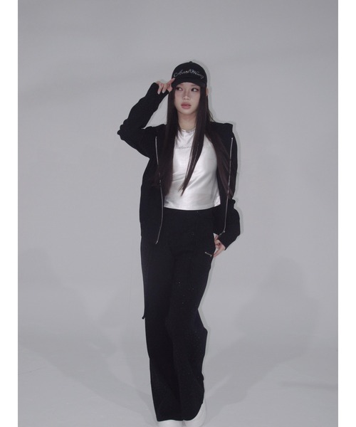 andwang(アンドワン)の「AND bijou tee(Tシャツ/カットソー・レディース・ホワイト/ブラック・FREE)」の16枚目の写真