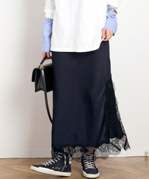 AP STUDIO | Lace Trimmed Dress 1(NV)(ワンピース)
