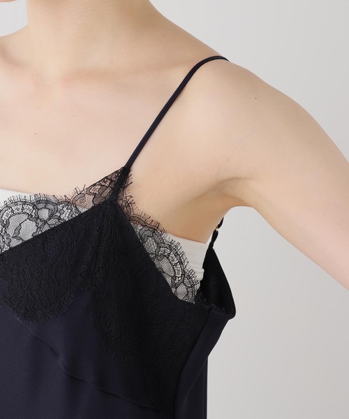 AP STUDIO(エーピーストゥディオ)の「Lace Trimmed Dress 1(NV)(ワンピース・レディース・ネイビー・FREE)」の3枚目の写真