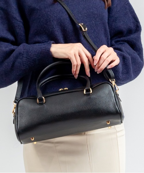 AULENTTI(オウレンティ)の「【AULENTTI/オウレンティ】横長ショルダーバッグ ボストンバッグ 2WAY(ボストンバッグ・レディース・ブラウン/ブラック・FREE)」の10枚目の写真