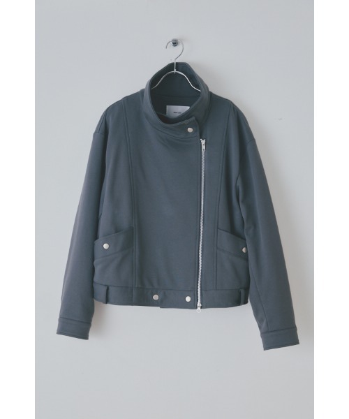Muel Chic(ミュエルシック)の「Noct jacket ノクトジャケット(ライダースジャケット・レディース・アイボリー/チャコールグレー/ブラック・FREE)」の6枚目の写真