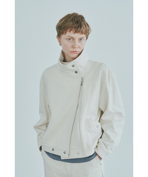 Muel Chic(ミュエルシック)の「Noct jacket ノクトジャケット(ライダースジャケット・レディース・アイボリー/チャコールグレー/ブラック・FREE)」の10枚目の写真