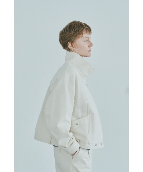 Muel Chic(ミュエルシック)の「Noct jacket ノクトジャケット(ライダースジャケット・レディース・アイボリー/チャコールグレー/ブラック・FREE)」の9枚目の写真