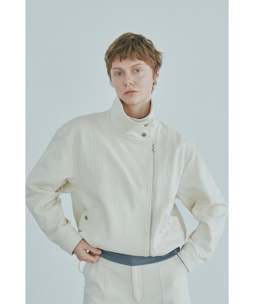 Muel Chic(ミュエルシック)の「Noct jacket ノクトジャケット(ライダースジャケット・レディース・アイボリー/チャコールグレー/ブラック・FREE)」の13枚目の写真