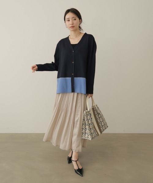 Bou Jeloud(ブージュルード)の「幾何学柄ニットトートバッグ(トートバッグ・レディース・オフホワイト/ブラック・ONESIZE)」の4枚目の写真