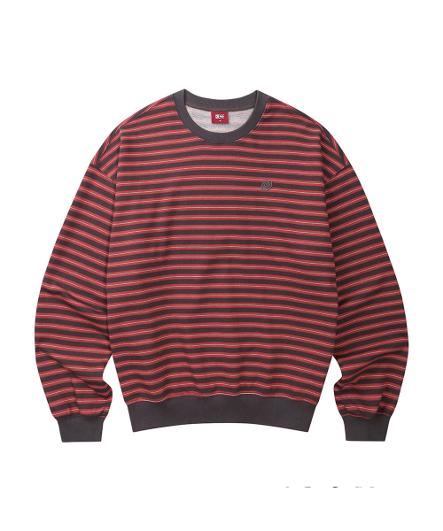 DESIRED(デシレッド)の「イージーストライプ スウェットTシャツ-FESK5103B08(スウェット・レディース・ブラウン・MEDIUM/LARGE/X-LARGE)」の2枚目の写真