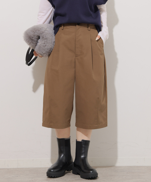 JOURNAL STANDARD relume(ジャーナルスタンダード レリューム)の「T/Cツイルバミューダパンツ(その他パンツ・レディース・ブラック/ブラウン・38/36)」の2枚目の写真