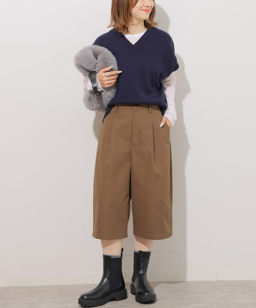 JOURNAL STANDARD relume(ジャーナルスタンダード レリューム)の「T/Cツイルバミューダパンツ(その他パンツ・レディース・ブラック/ブラウン・38/36)」の9枚目の写真