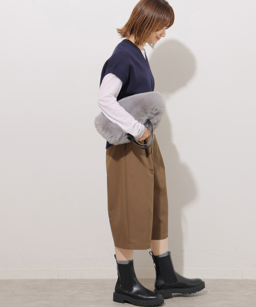 JOURNAL STANDARD relume(ジャーナルスタンダード レリューム)の「T/Cツイルバミューダパンツ(その他パンツ・レディース・ブラック/ブラウン・38/36)」の10枚目の写真