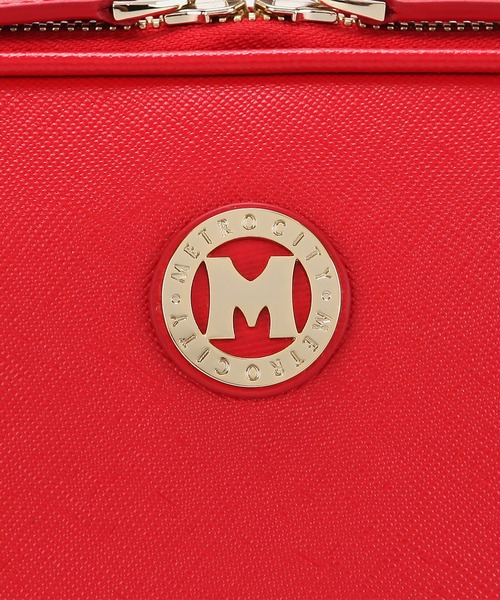 METROCITY(メトロシティ)の「レザー ミニカメラバッグ クロスボディバッグ - レッド(ショルダーバッグ・レディース・レッド・FREE)」の7枚目の写真