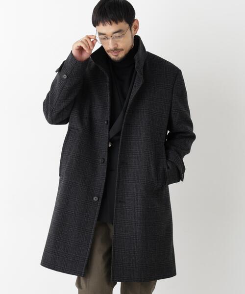 nano universe コート NEW ON COAT」ウール/Nスタンドカラーコート（ステンカラーコート