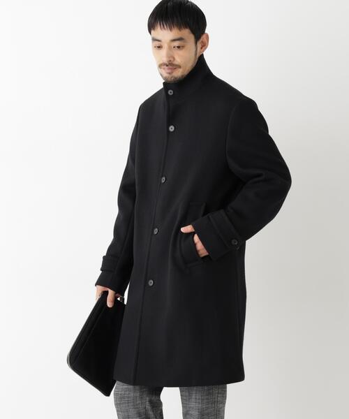 NANO universe（ナノユニバース）の「「NEW ON COAT」ウール/Nスタンドカラーコート（ステンカラーコート・メンズ・ネイビー/ブラック/その他1・L/S/M）」の4枚目の写真