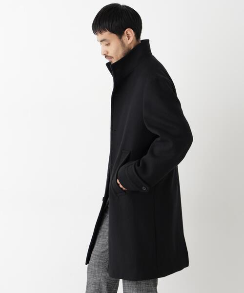 NANO universe（ナノユニバース）の「「NEW ON COAT」ウール/Nスタンドカラーコート（ステンカラーコート・メンズ・ネイビー/ブラック/その他1・L/S/M）」の5枚目の写真