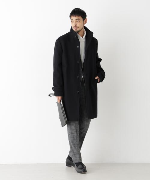 NANO universe（ナノユニバース）の「「NEW ON COAT」ウール/Nスタンドカラーコート（ステンカラーコート・メンズ・ネイビー/ブラック/その他1・L/S/M）」の7枚目の写真