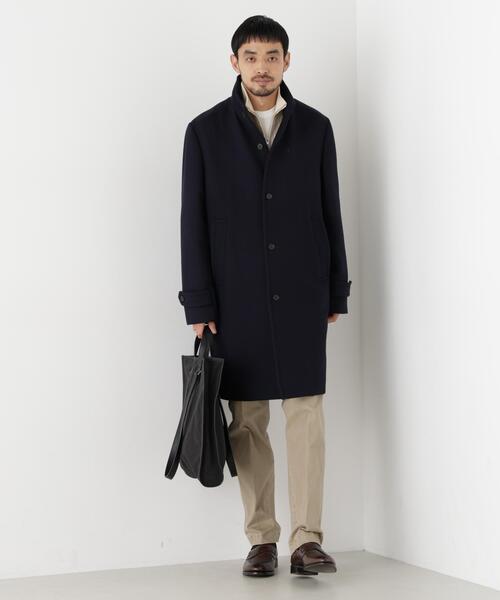 NANO universe（ナノユニバース）の「「NEW ON COAT」ウール/Nスタンドカラーコート（ステンカラーコート・メンズ・ネイビー/ブラック/その他1・L/S/M）」の13枚目の写真