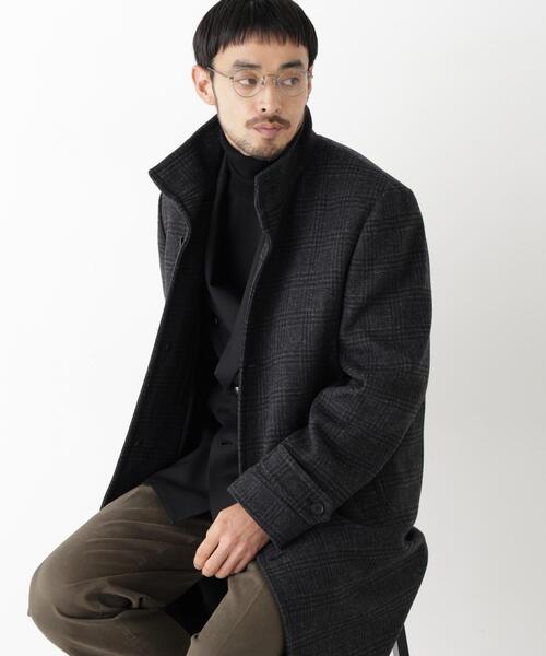 NANO universe（ナノユニバース）の「「NEW ON COAT」ウール/Nスタンドカラーコート（ステンカラーコート・メンズ・ネイビー/ブラック/その他1・L/S/M）」の17枚目の写真