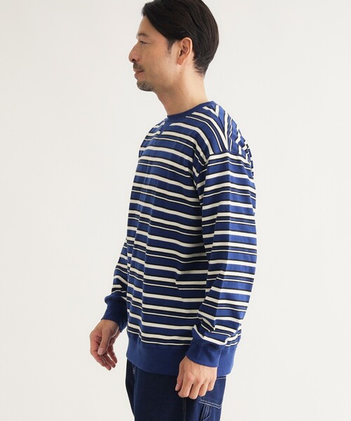 BACK NUMBER(バックナンバー)の「《ガゼット付き》マルチボーダーロンT(Tシャツ/カットソー・メンズ・グリーン系その他4/オレンジ系その他4/ブルー系その他4・04/03/05)」の5枚目の写真