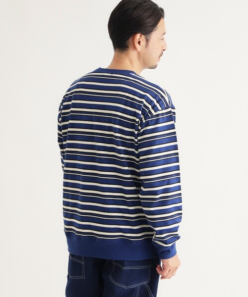 BACK NUMBER(バックナンバー)の「《ガゼット付き》マルチボーダーロンT(Tシャツ/カットソー・メンズ・グリーン系その他4/オレンジ系その他4/ブルー系その他4・04/03/05)」の6枚目の写真