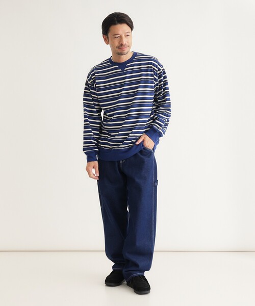 BACK NUMBER(バックナンバー)の「《ガゼット付き》マルチボーダーロンT(Tシャツ/カットソー・メンズ・グリーン系その他4/オレンジ系その他4/ブルー系その他4・04/03/05)」の7枚目の写真