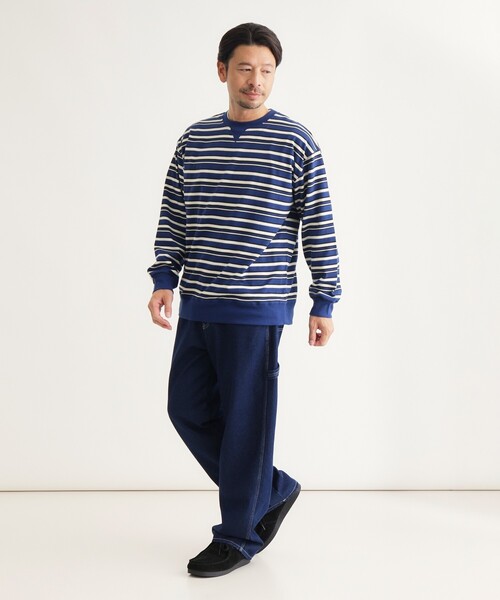 BACK NUMBER(バックナンバー)の「《ガゼット付き》マルチボーダーロンT(Tシャツ/カットソー・メンズ・グリーン系その他4/オレンジ系その他4/ブルー系その他4・04/03/05)」の9枚目の写真