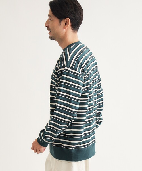 BACK NUMBER(バックナンバー)の「《ガゼット付き》マルチボーダーロンT(Tシャツ/カットソー・メンズ・グリーン系その他4/オレンジ系その他4/ブルー系その他4・04/03/05)」の11枚目の写真