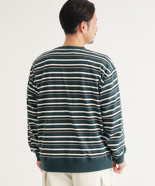 BACK NUMBER(バックナンバー)の「《ガゼット付き》マルチボーダーロンT(Tシャツ/カットソー・メンズ・グリーン系その他4/オレンジ系その他4/ブルー系その他4・04/03/05)」の12枚目の写真