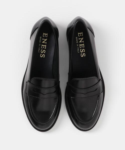 eness（エネス）の「ENESS　カウレザーコインローファー（ローファー・レディース・ブラウン/ブラック・39/38/37）」の4枚目の写真