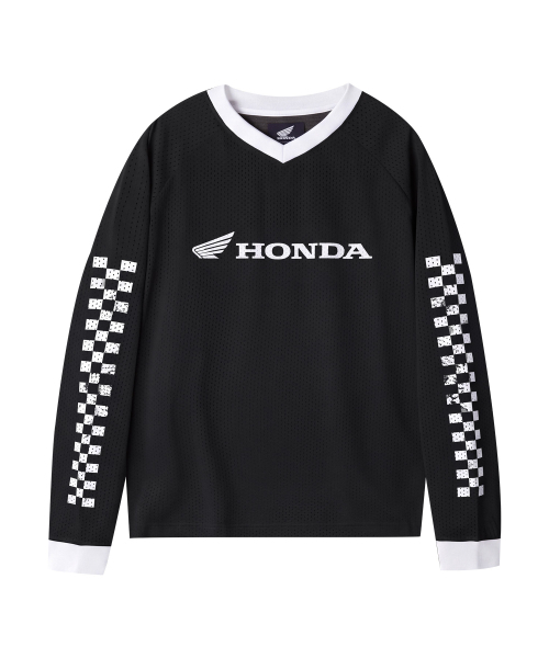 PHYPS MOTORCYCLE(フィップスモーターサイクル)の「Checkerboard Moto Jersey Black(Tシャツ/カットソー・メンズ・その他・SMALL/MEDIUM/LARGE/X-LARGE)」の1枚目の写真