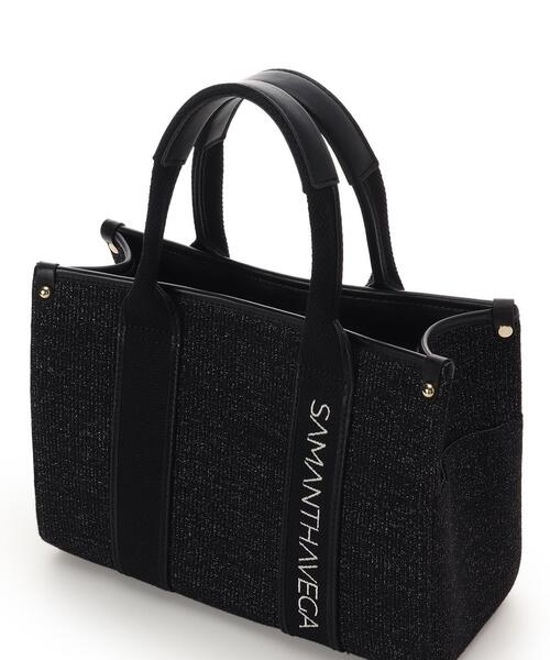 SAMANTHAVEGA（サマンサベガ）の「グリッターロゴテープハンドバッグ（ハンドバッグ・レディース・ピンク/ブラック/オフホワイト/ライトブルー・FREE）」の6枚目の写真