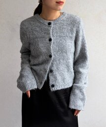 モヘアエアリークルーニットカーディガン